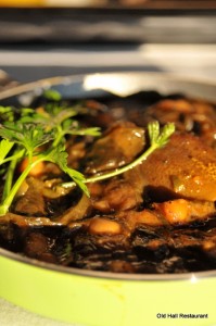 Dish made with herbs, beans and sundried limes